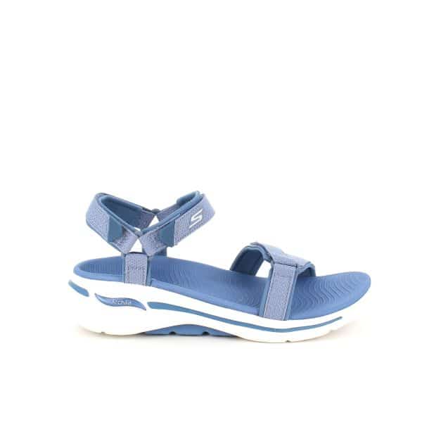 Blå Skechers sandal med god svangstøtte - 37