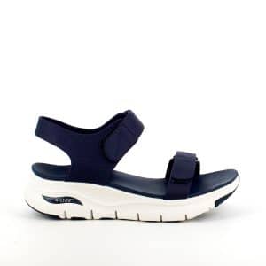 Blå sandal fra Skechers med ekstra svangstøtte - 40