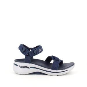 Blå sandal fra Skechers med god svangstøtte - 40