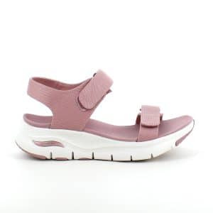Lyserød sandal fra Skechers med ekstra svangstøtte - 40