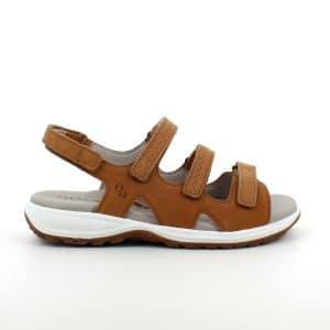 Brun sandal fra Green Comfort med god brede og masser af svangstøtte - 42