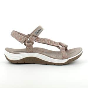 Sandfarvet outdoor sandal fra Skechers med god svangstøtte - 38
