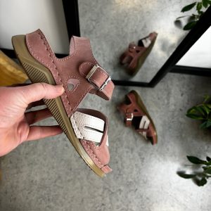 Rosa elegant sandal med svangstøtte – OBS 2. sortering - 37