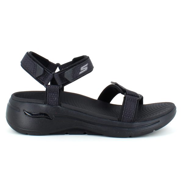 Sort sandal fra Skechers med svangstøtte - 37