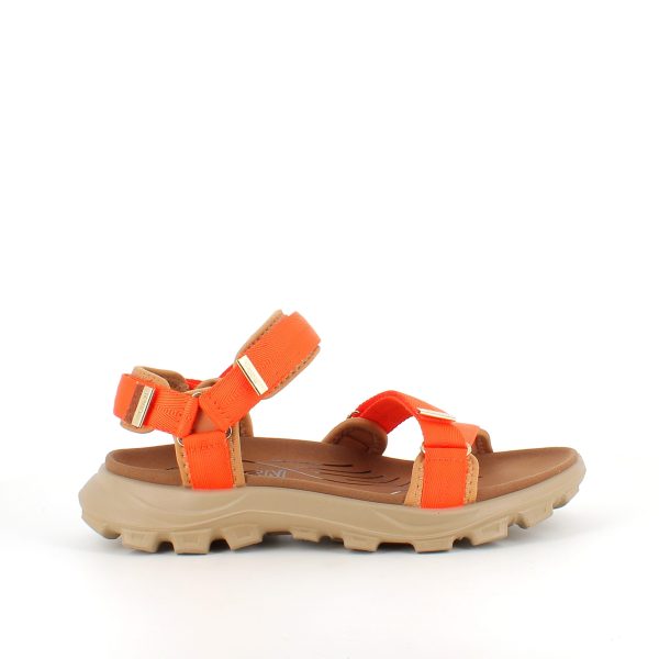 Orange Woden sandal med god svangstøtte - 41